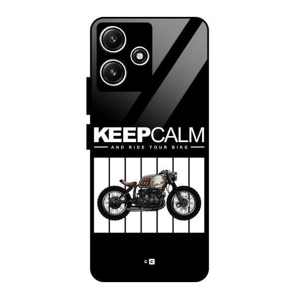 Keeps Calm Glass Back Case for Poco M6 Pro