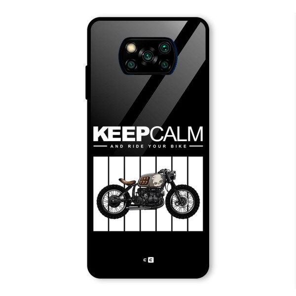 Keeps Calm Glass Back Case for Poco X3 Pro