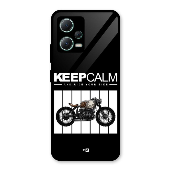 Keeps Calm Glass Back Case for Poco X5