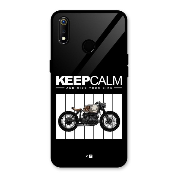 Keeps Calm Glass Back Case for Realme 3i