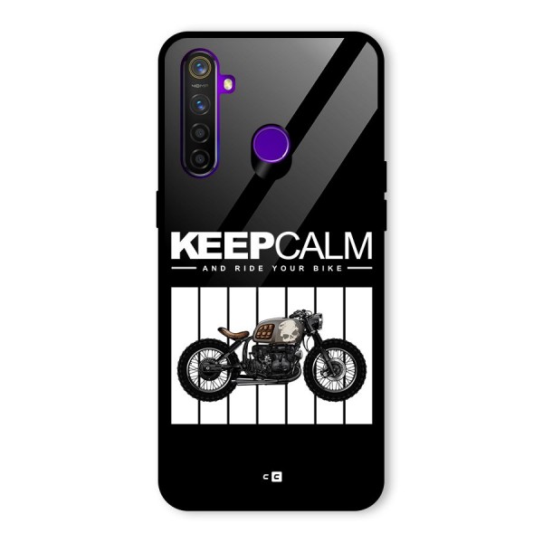 Keeps Calm Glass Back Case for Realme 5 Pro