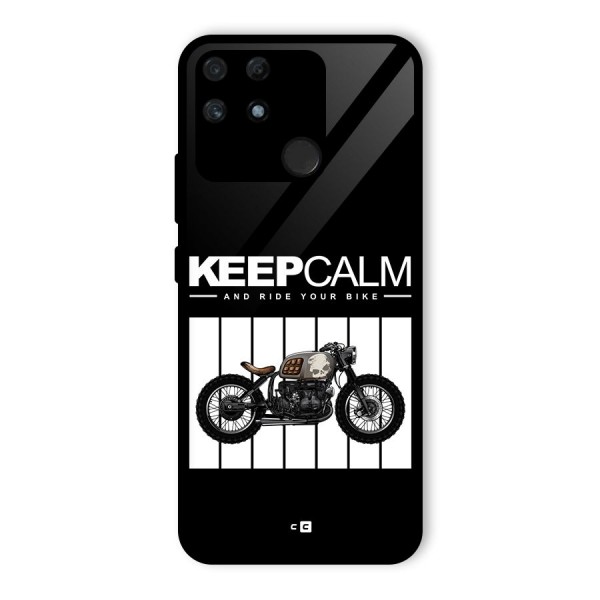 Keeps Calm Glass Back Case for Realme Narzo 50A