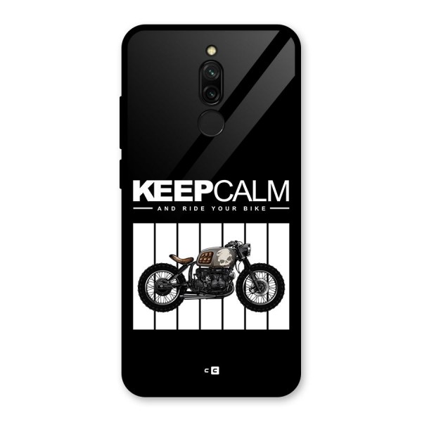 Keeps Calm Glass Back Case for Redmi 8