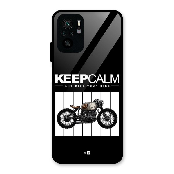 Keeps Calm Glass Back Case for Redmi Note 10