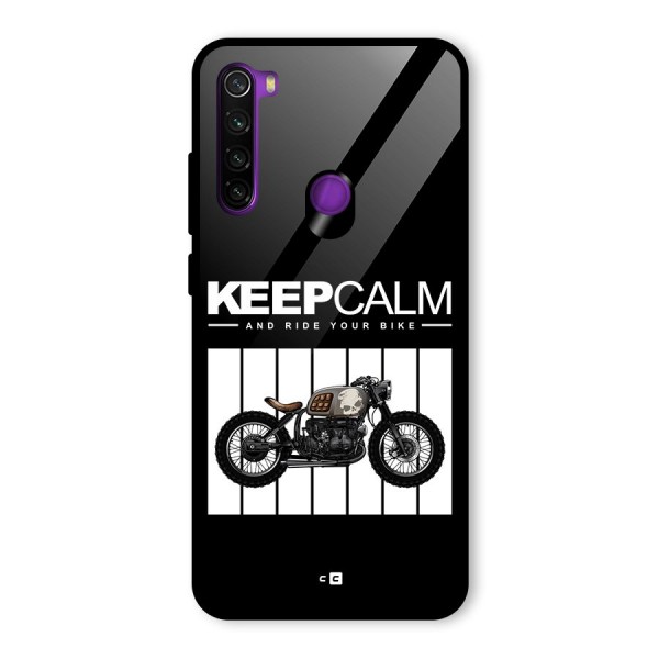 Keeps Calm Glass Back Case for Redmi Note 8