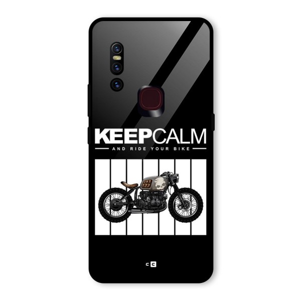 Keeps Calm Glass Back Case for Vivo V15