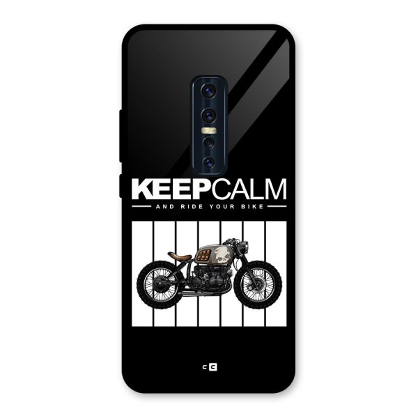 Keeps Calm Glass Back Case for Vivo V17 Pro