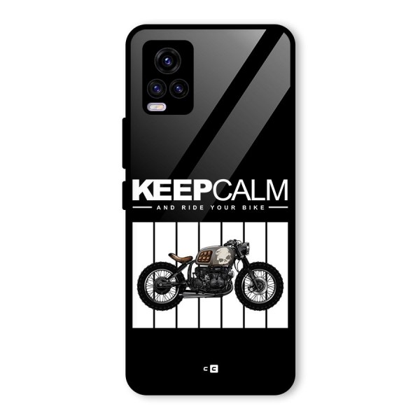 Keeps Calm Glass Back Case for Vivo V20 2021