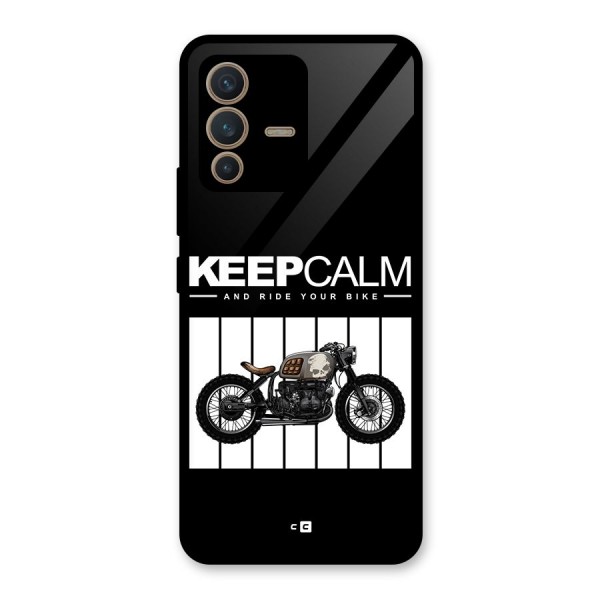 Keeps Calm Glass Back Case for Vivo V23 5G