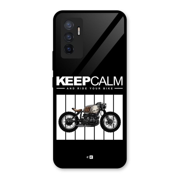 Keeps Calm Glass Back Case for Vivo V23e