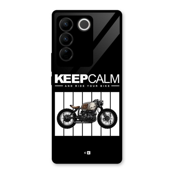 Keeps Calm Glass Back Case for Vivo V27 Pro