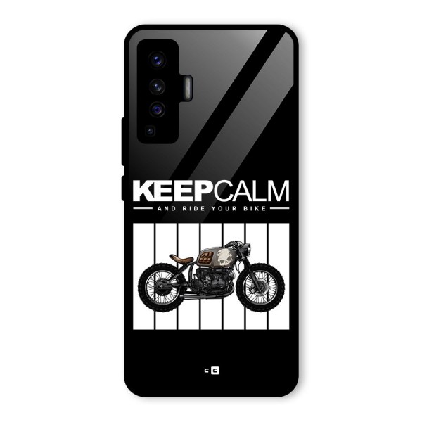 Keeps Calm Glass Back Case for Vivo X50