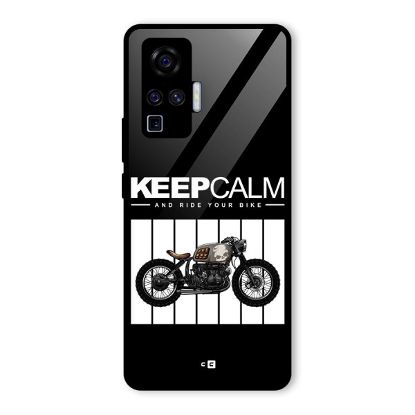 Keeps Calm Glass Back Case for Vivo X50 Pro