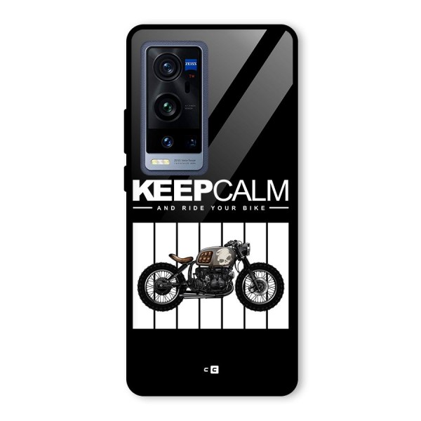 Keeps Calm Glass Back Case for Vivo X60 Pro Plus