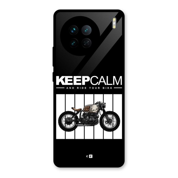 Keeps Calm Glass Back Case for Vivo X90