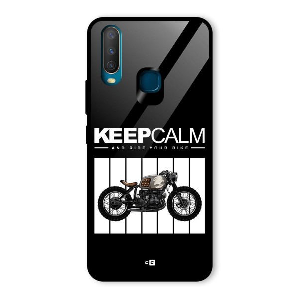 Keeps Calm Glass Back Case for Vivo Y12