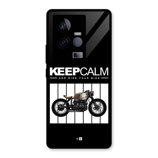 Keeps Calm Glass Back Case for Vivo iQOO 11 5G