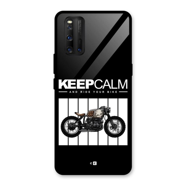 Keeps Calm Glass Back Case for Vivo iQOO 3