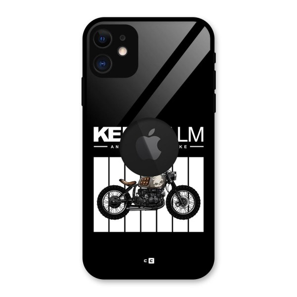 Keeps Calm Glass Back Case for iPhone 11 Logo Cut