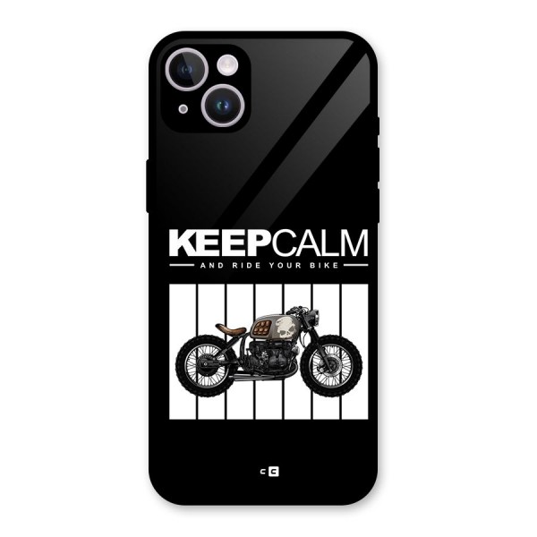 Keeps Calm Glass Back Case for iPhone 14 Plus