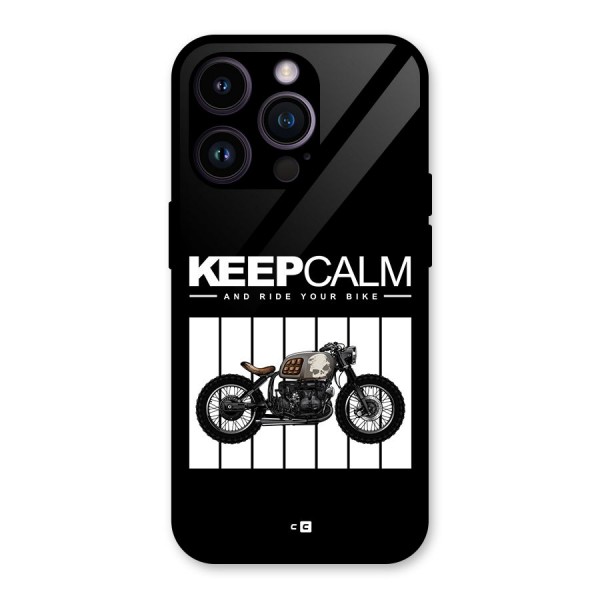 Keeps Calm Glass Back Case for iPhone 14 Pro