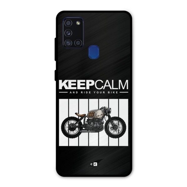 Keeps Calm Metal Back Case for Galaxy A21s