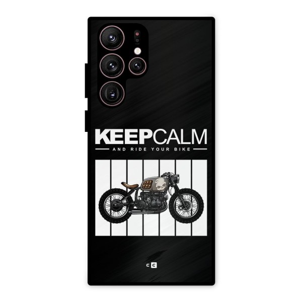 Keeps Calm Metal Back Case for Galaxy S22 Ultra 5G