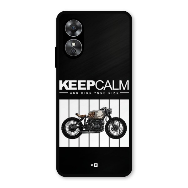 Keeps Calm Metal Back Case for Oppo A17