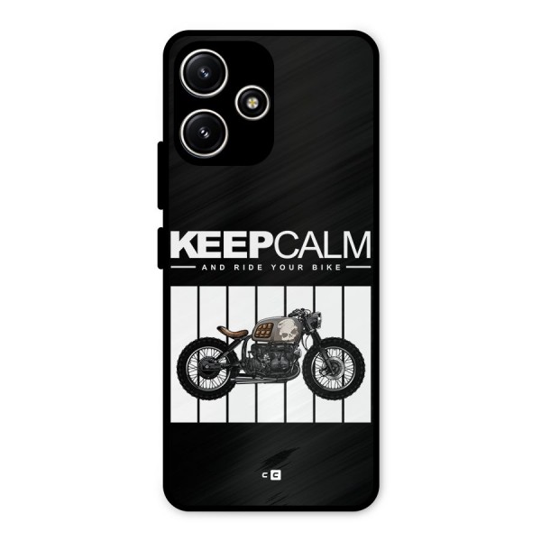 Keeps Calm Metal Back Case for Redmi 12 5G