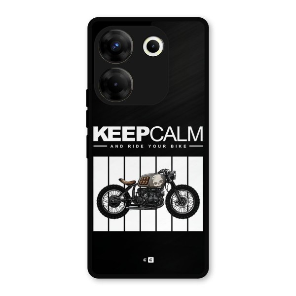 Keeps Calm Metal Back Case for Tecno Camon 20 Pro