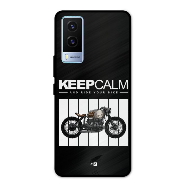 Keeps Calm Metal Back Case for Vivo V21e 5G