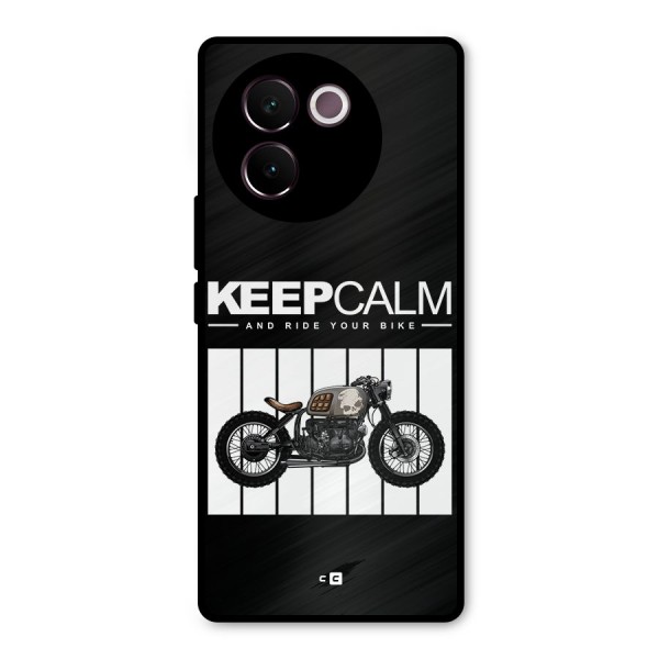 Keeps Calm Metal Back Case for Vivo V30e