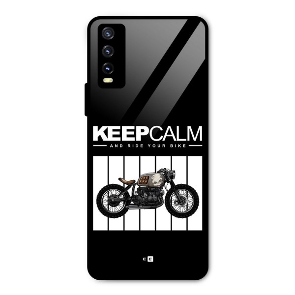 Keeps Calm Metal Back Case for Vivo Y20 2021