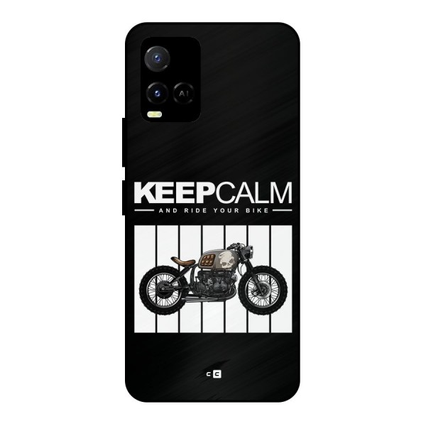 Keeps Calm Metal Back Case for Vivo Y21 2021