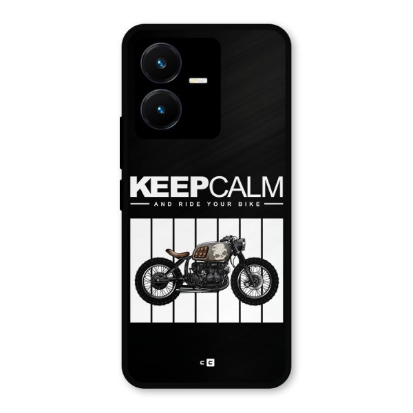 Keeps Calm Metal Back Case for Vivo Y22