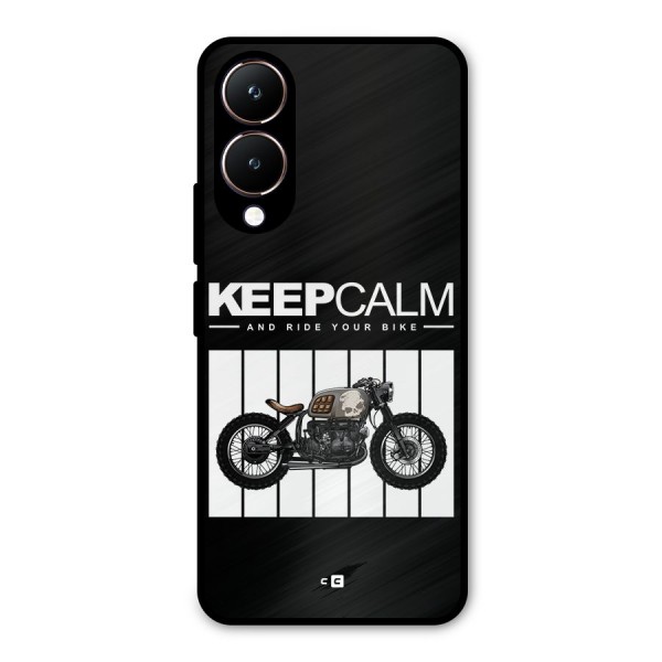 Keeps Calm Metal Back Case for Vivo Y28