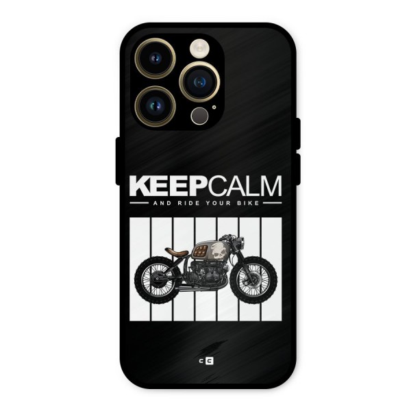 Keeps Calm Metal Back Case for iPhone 14 Pro