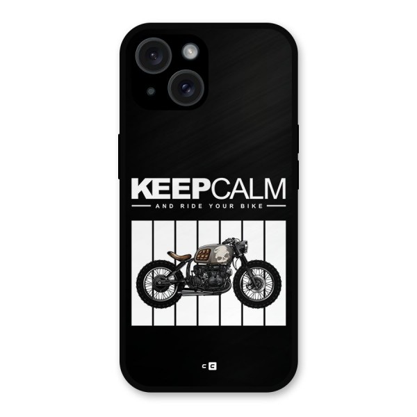 Keeps Calm Metal Back Case for iPhone 15