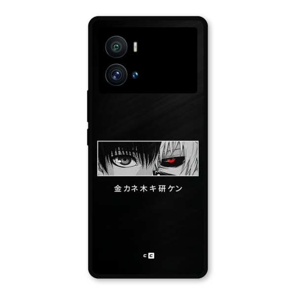 Ken Kaneki Minimalistic Art Metal Back Case for iQOO 9 Pro