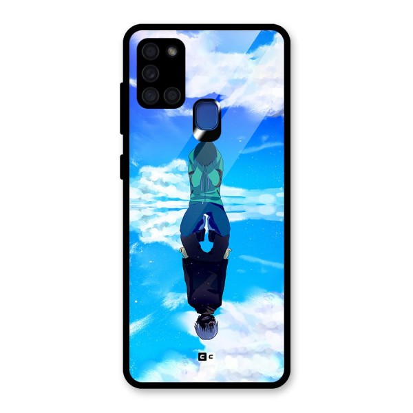 Ken Kaneki Reflection Glass Back Case for Galaxy A21s