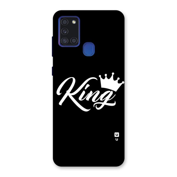 King Crown Typography Back Case for Galaxy A21s