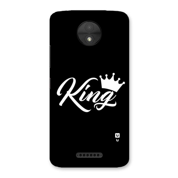 King Crown Typography Back Case for Moto C