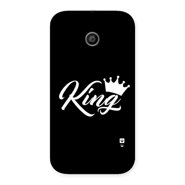 King Crown Typography Back Case for Moto E