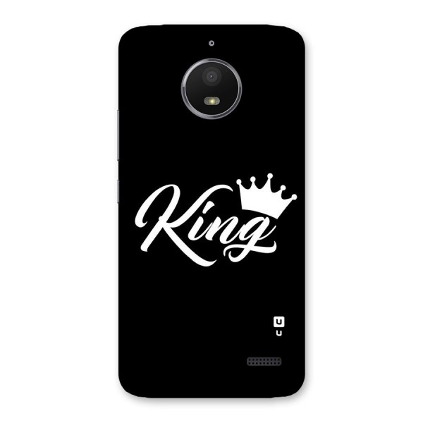 King Crown Typography Back Case for Moto E4