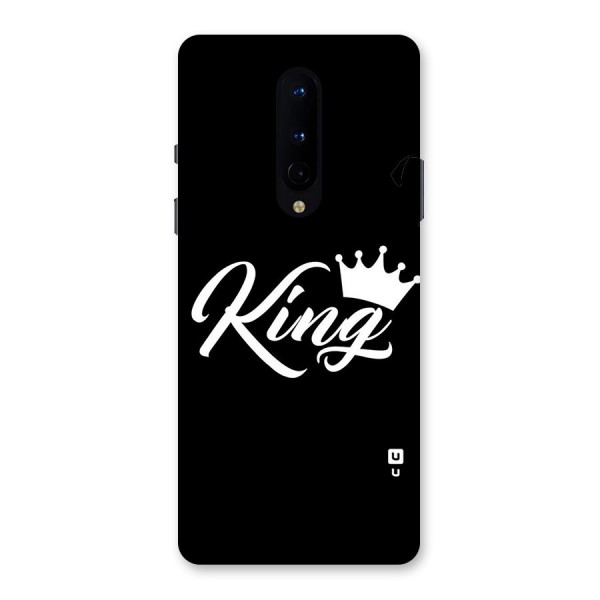 King Crown Typography Back Case for OnePlus 8