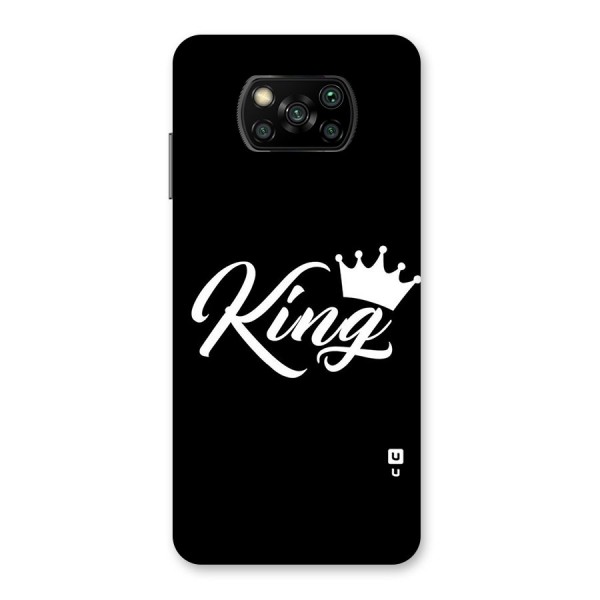 King Crown Typography Back Case for Poco X3