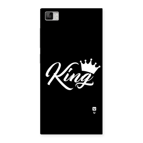 King Crown Typography Back Case for Xiaomi Mi3