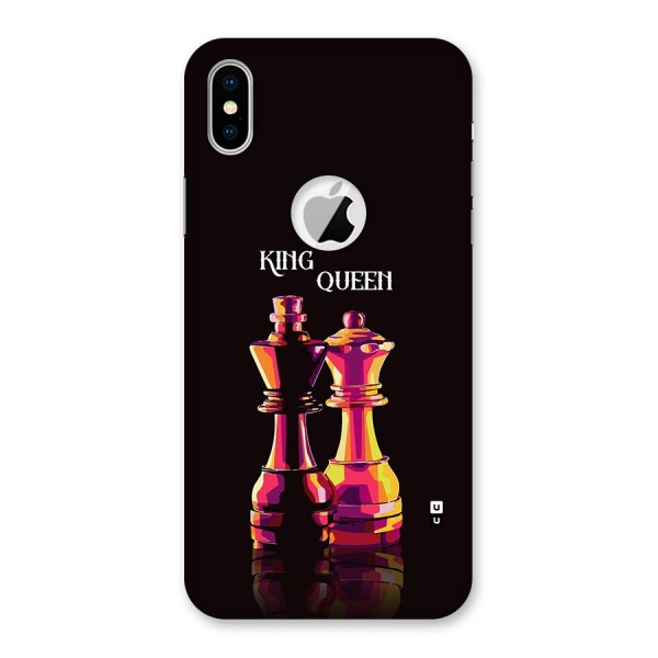 King Queen Back Case for iPhone XS Logo Cut