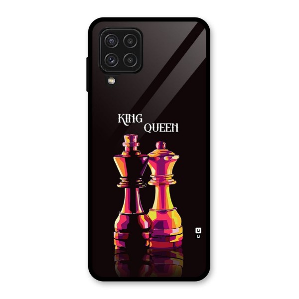 King Queen Glass Back Case for Galaxy A22 4G