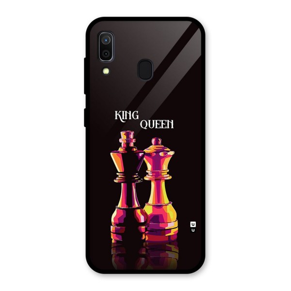 King Queen Glass Back Case for Galaxy A30